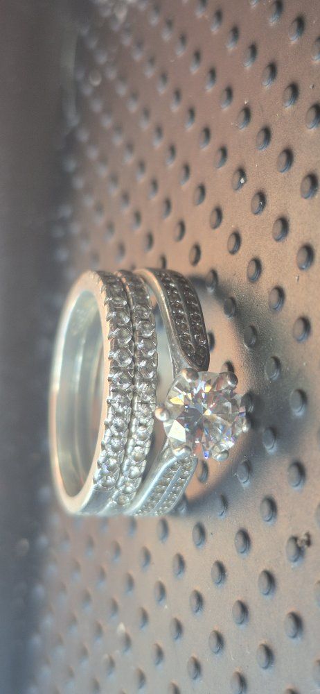 1Karat Diamond, 925 Sterling Silver Wedding Rings