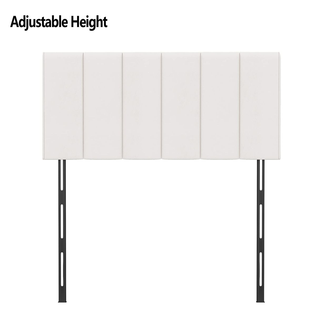 New Upholstered Headboard Queen White Faux Leather Headboard for Queen/Full Size Bed