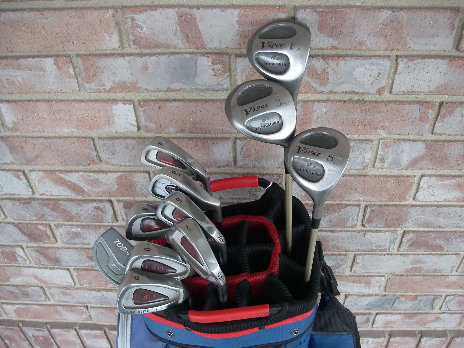 Womens MITSUSHIBA VIPER O/S St St Golf Clubs Set, Steel & Graphite, Top Flite Putter, 1withGolf Z100 Bag, Ladies, RH