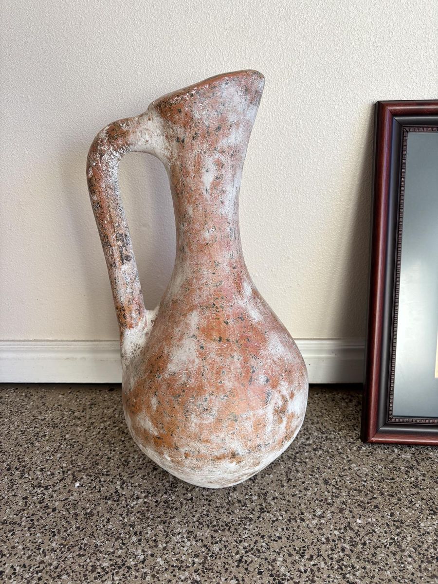 Rustic Weathered Terracotta Pitcher - Pottery Barn Decorative Vase