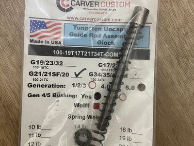 Glock 20/21 gen 5 tungsten guide rod