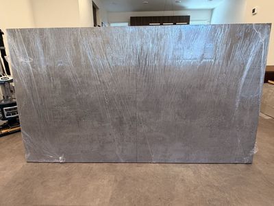 Dining Table Concrete Gray Extendable Modern