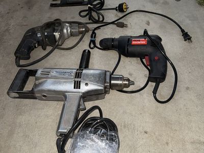 Vintage electric drill and saw