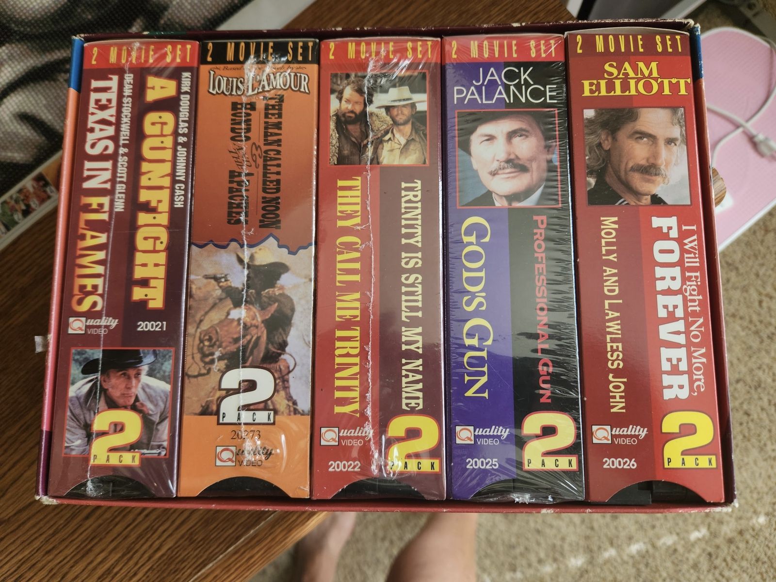 Westerns 10 Full Length Feature Films VHS Box Set Quality Video