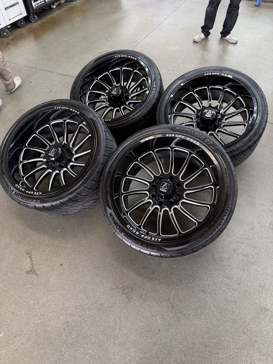 24x12 Axe Offroad Wheels/ 33x13.50r24 12ply Street