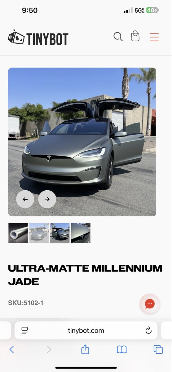 ULTRA-MATTE MILLENNIUM JADE Vinyl Car Wrap - SKU: 5102-1