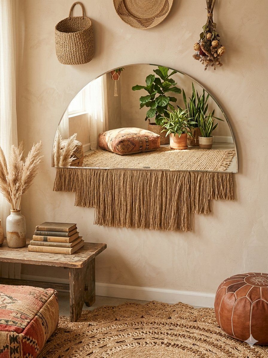 Boho Wall Arch Mirror