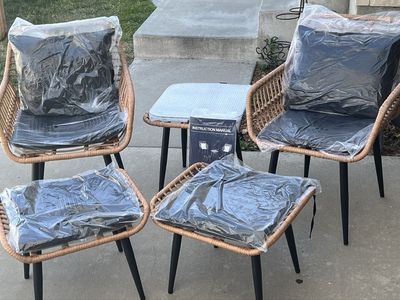 Krofem 5-piece wicker bistro patio set