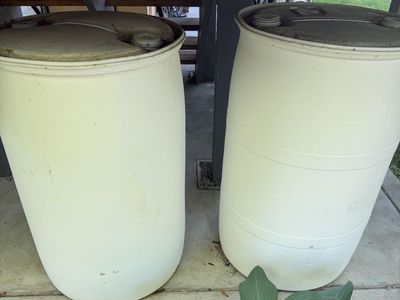 55 Gallon Water Storage Drums (x2)
