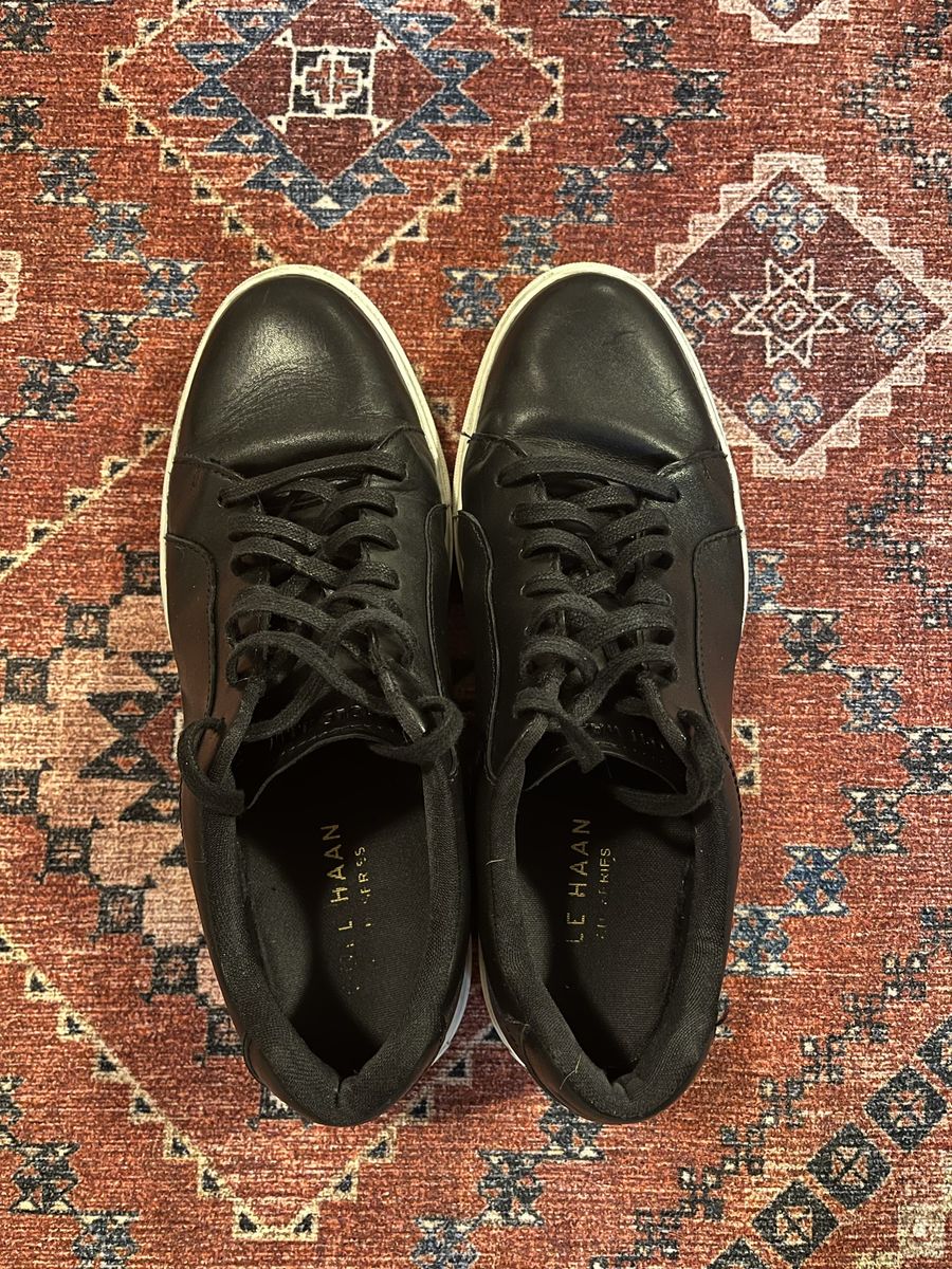 Cole Haan Grand Series Jensen Men's Black Leather Casual Sneakers Size 9.5