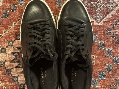 Cole Haan Grand Series Jensen Men's Black Leather Casual Sneakers Size 9.5
