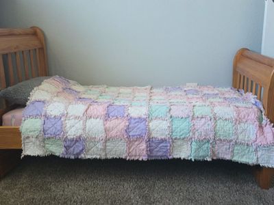 Solid wood toddler bed
