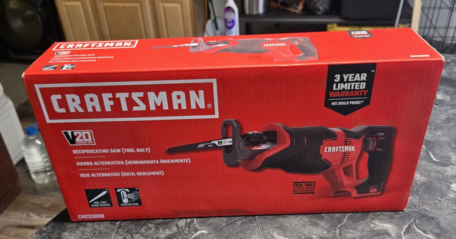 CRAFTSMAN V20 CMCS300B Cordless Reciprocating Saw (Tool Only) - New
