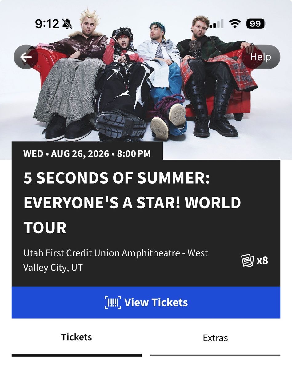 5 Seconds of Summer Lawn Ticket