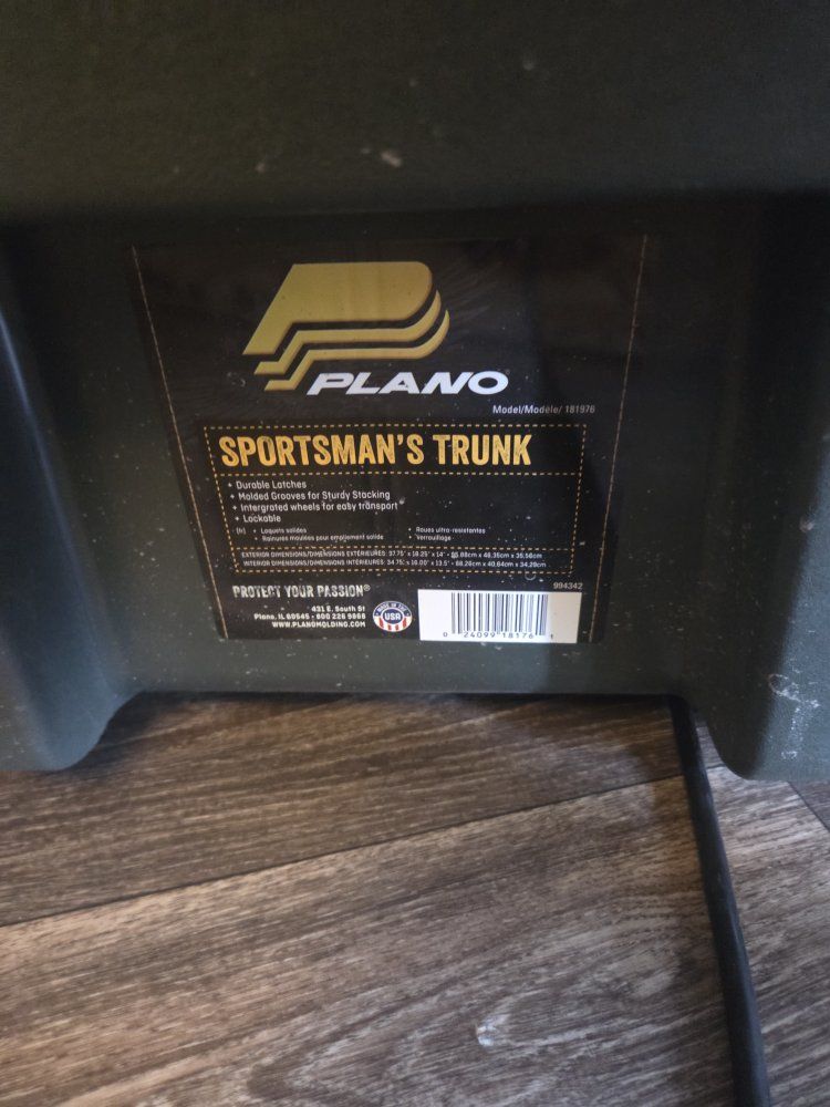 Plano Sportsman's Trunk 108 Quart Green Storage Box w/ Wheels & Durable Latches