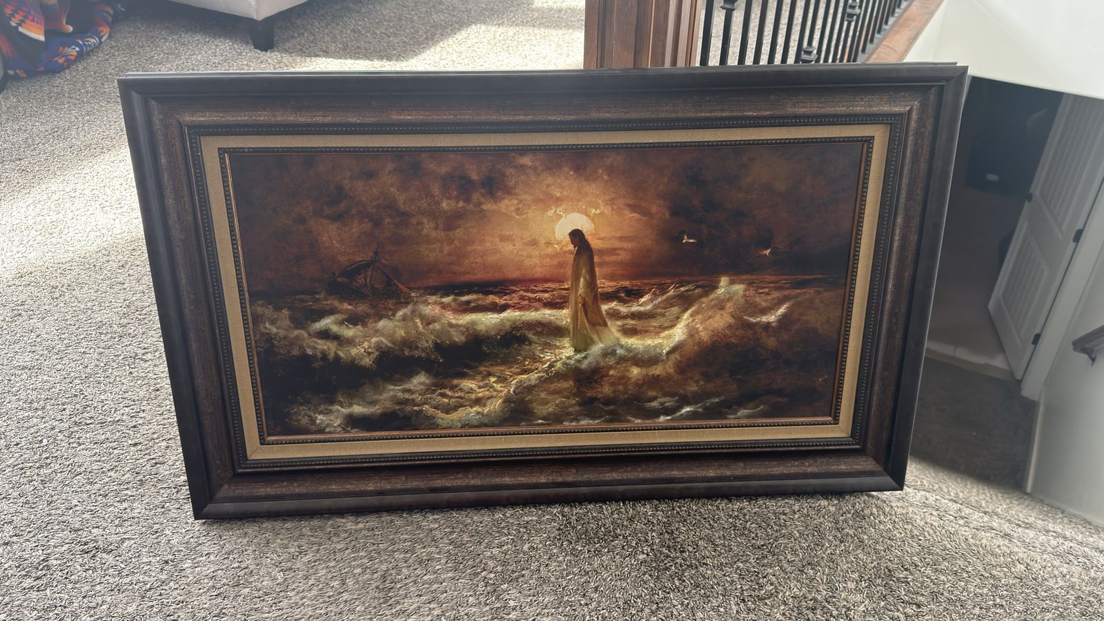 Christ Walking on Waters Framed Art