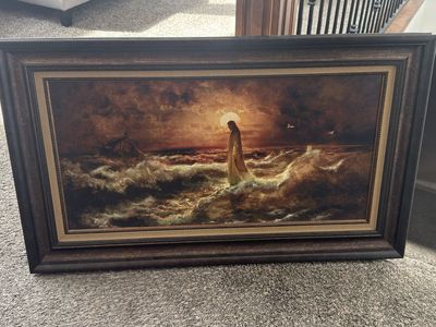 Christ Walking on Waters Framed Art