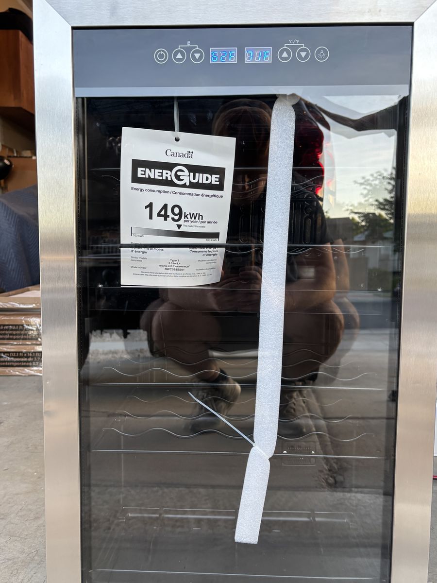 Newair 28-Bottle 18.9" Stainless Steel Freestanding Dual Zone Wine Fridge NWC028SS01