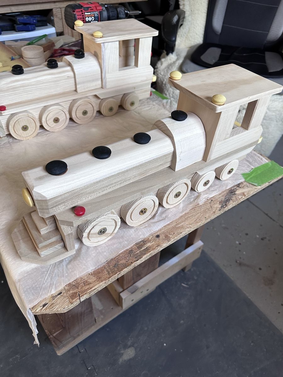 Custom made wooden trains
