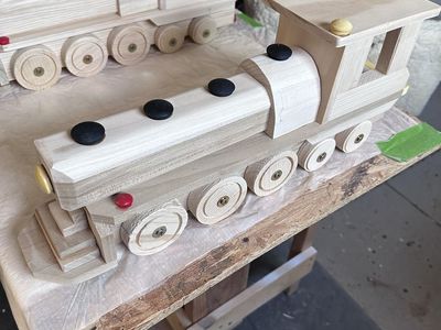 Custom made wooden trains