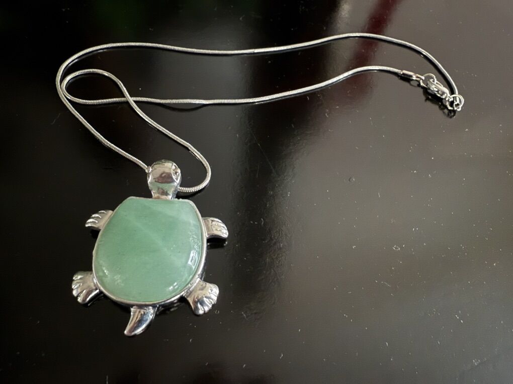 Silver Turtle Necklace And Chain