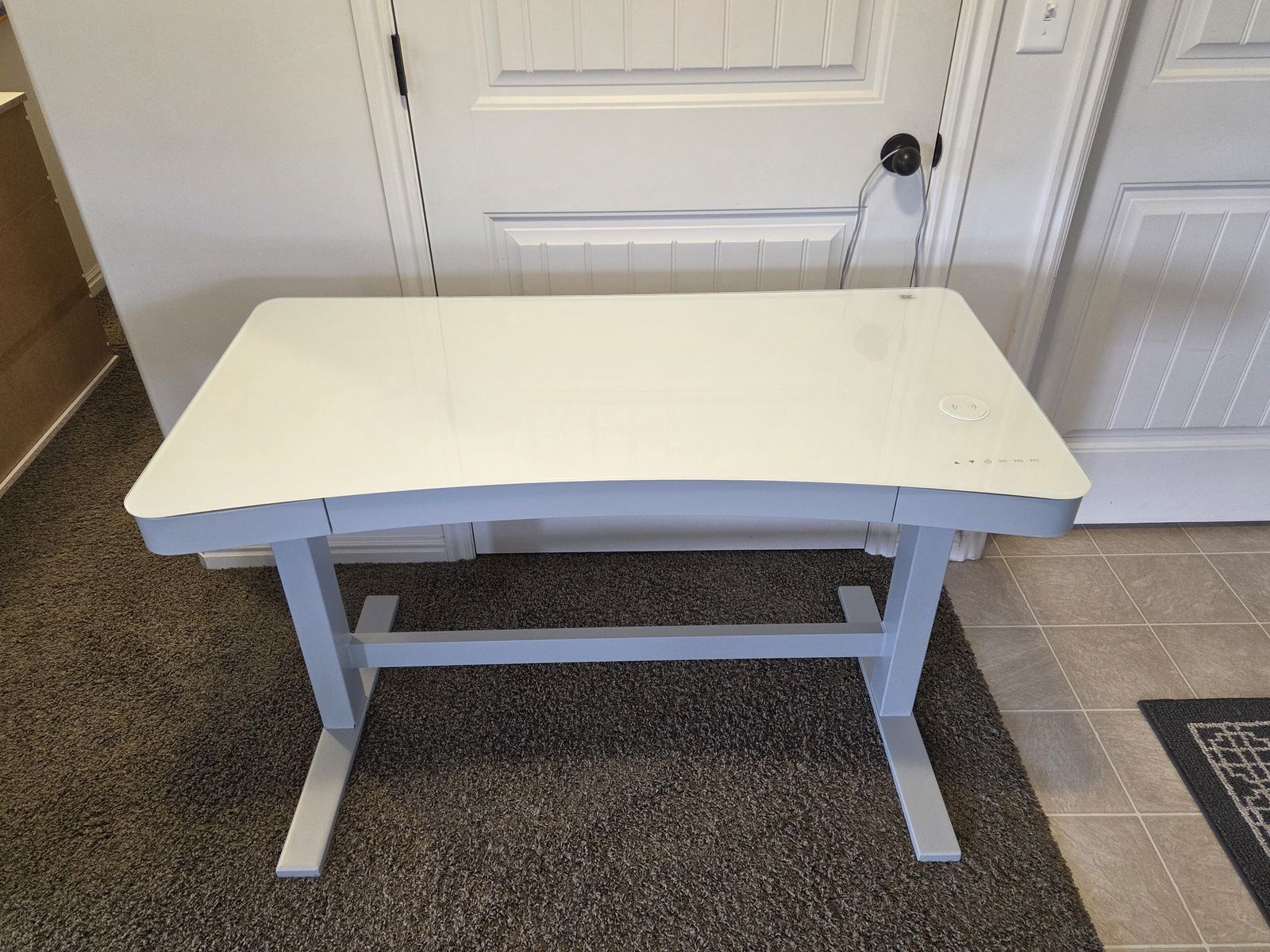 Tempered Glass Adjustable Height Standing Desk