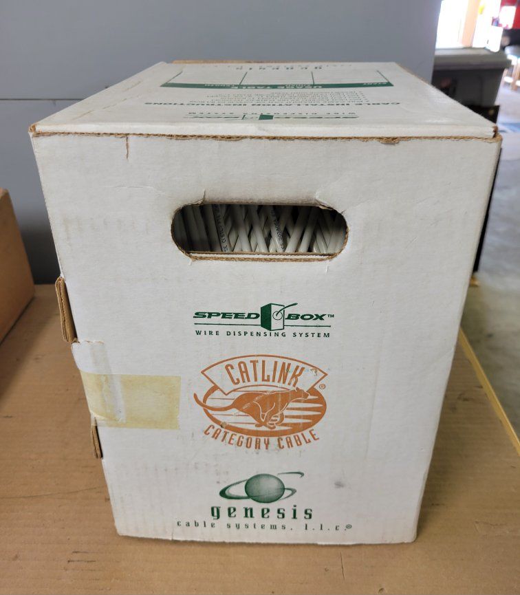 Genesis Cable Systems Cat5e Enhanced CMR/FT4 Riser Cable White Pull Box