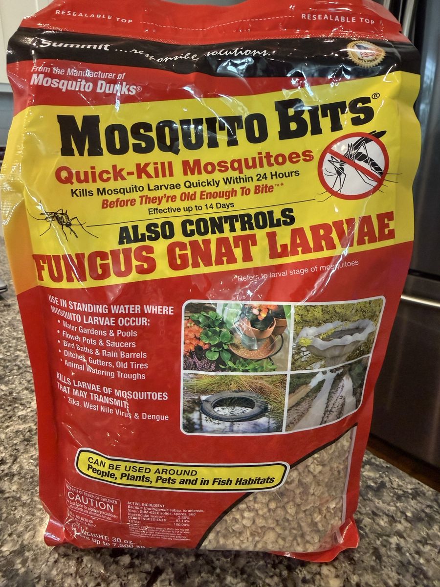 Summit Mosquito Bits Quick-Kill Mosquito & Fungus Gnat Larvae Control 30 oz