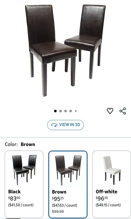 Leatherette Parson Chair (Set of 2)