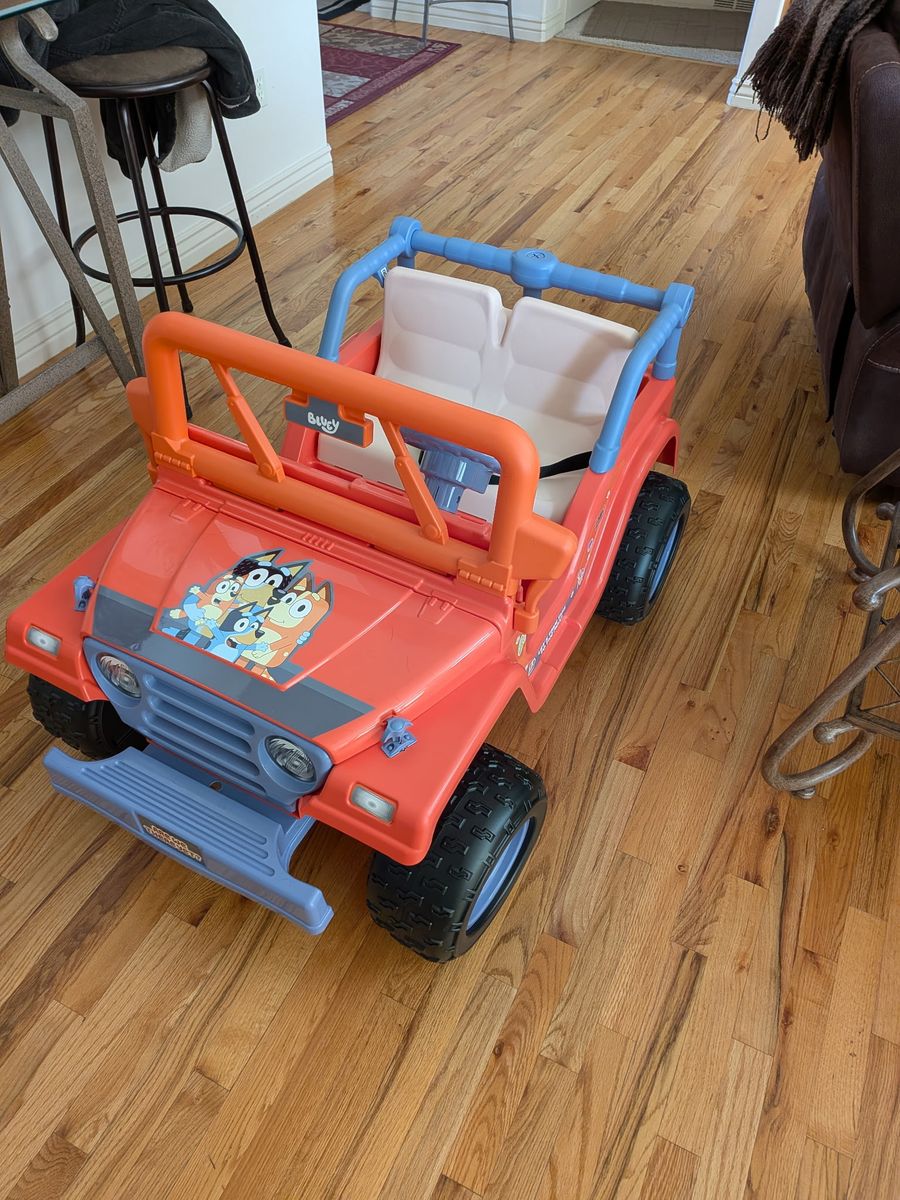 12V Bluey 4-Wheeler Ride-on, Battery Powered Car for Kids with Sounds