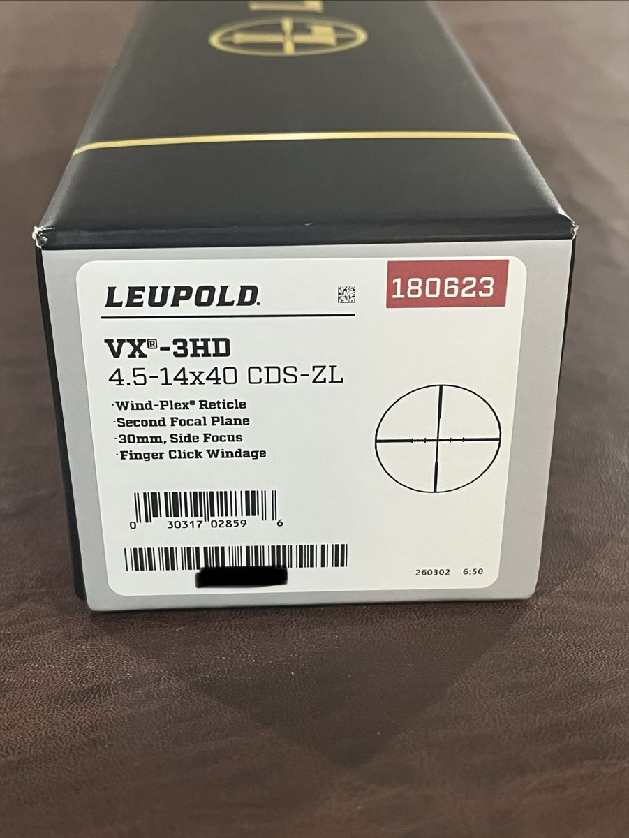 Like New Leupold VX3HD CDS 30mm Windplex Reticle Rifle Scope