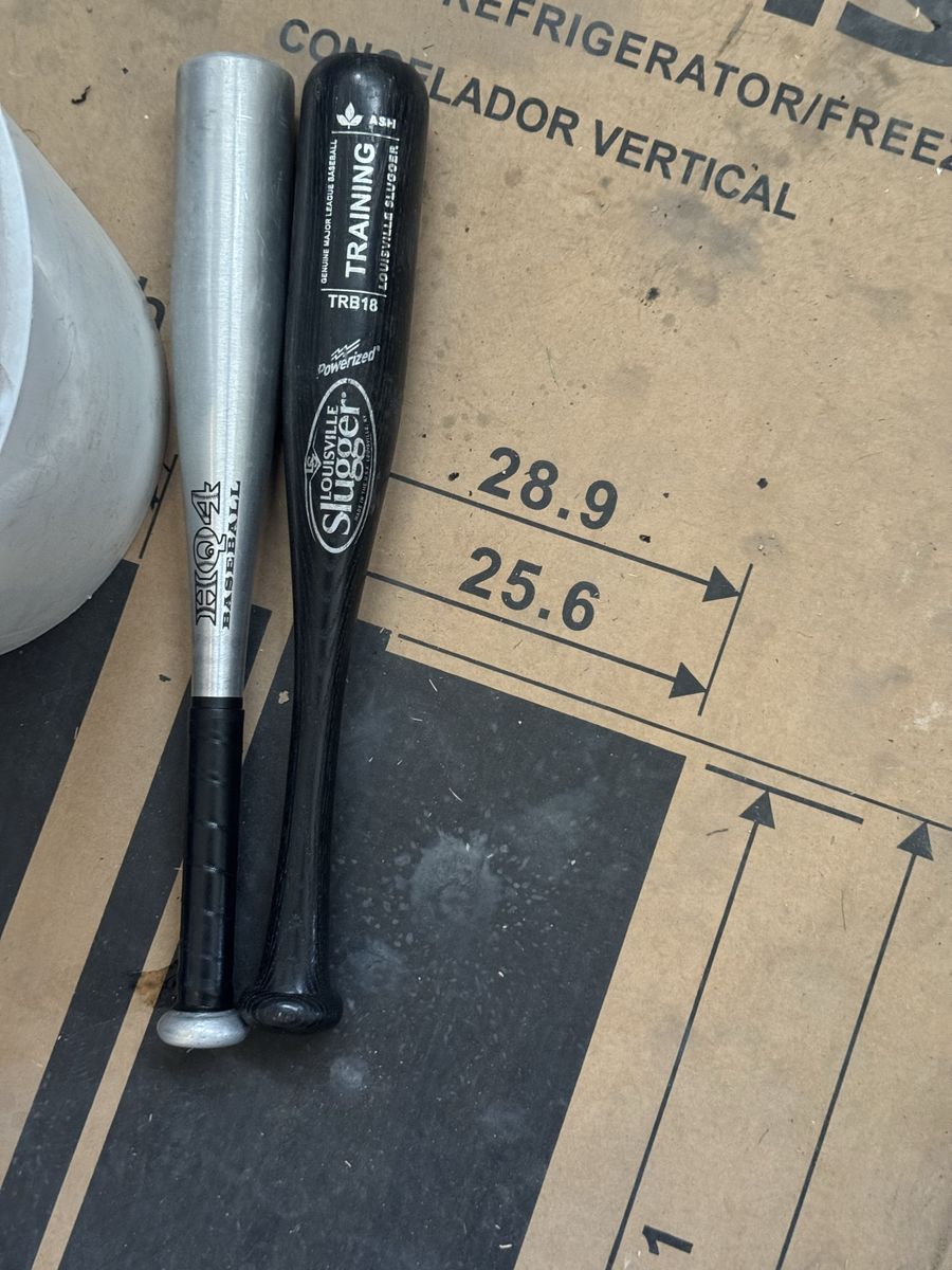 Louisville Slugger TRB18 Ash Training Baseball Bat - Black & Silver HO4 Bat