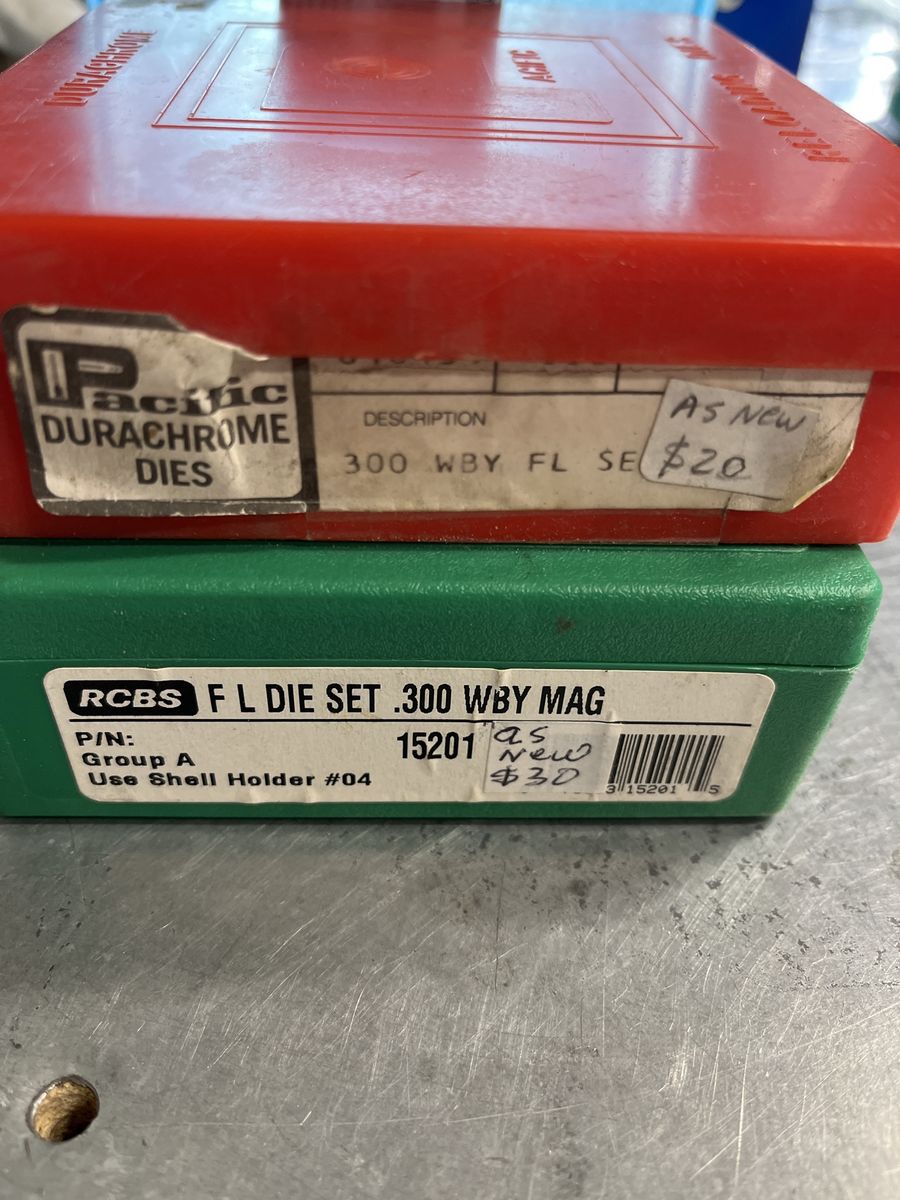 300 WBY mag die sets.