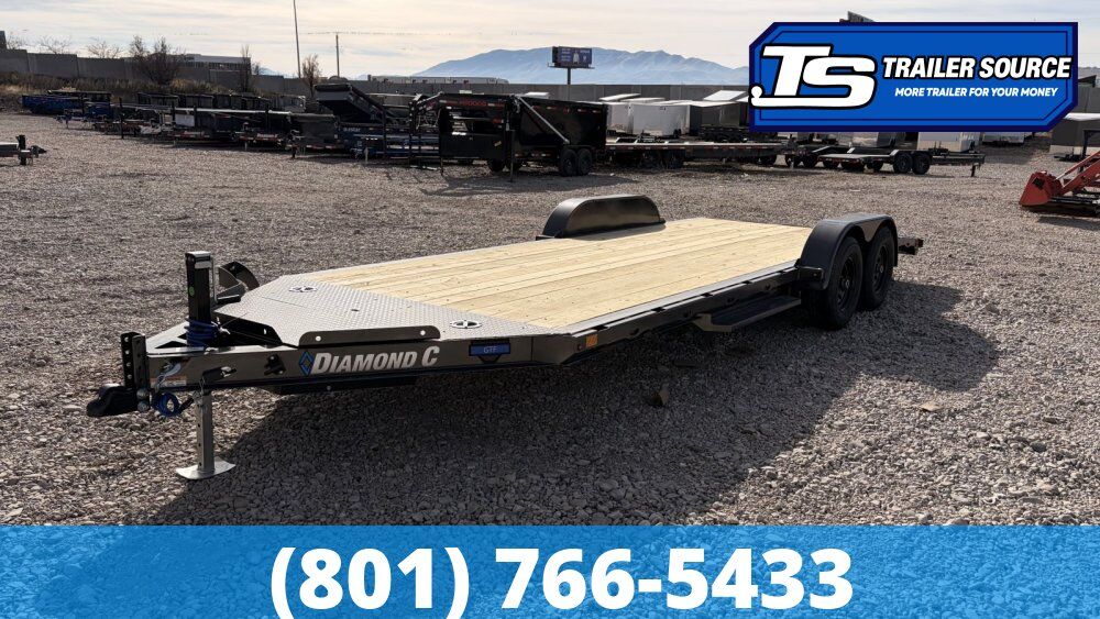 7x20 Diamond C GTF 206 Flatbed Car Hauler Trailer - 10K GVWR