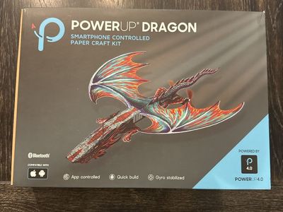POWERUP DRAGON Smartphone Controlled Paper Craft Kit - 2 Planes in 1 - Bluetooth App Controlled