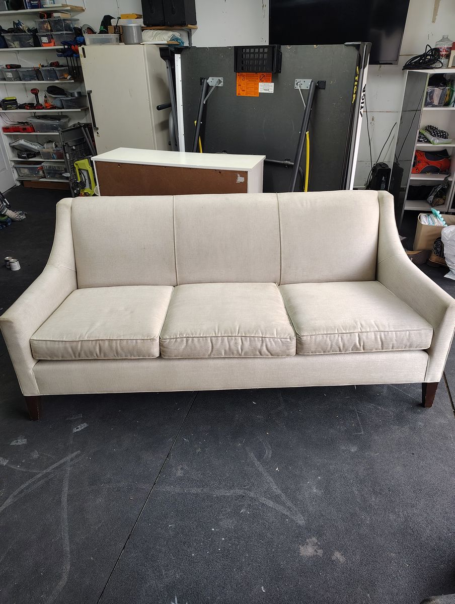 Beige fabric couch
