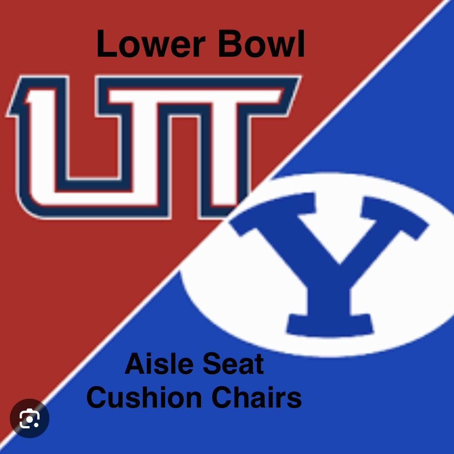 BYU vs Utah Tech Lower Bowl Aisle seat and cushion chair (3 tickets)