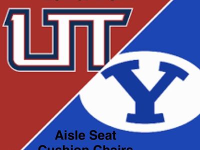 BYU vs Utah Tech Lower Bowl Aisle seat and cushion chair (3 tickets)