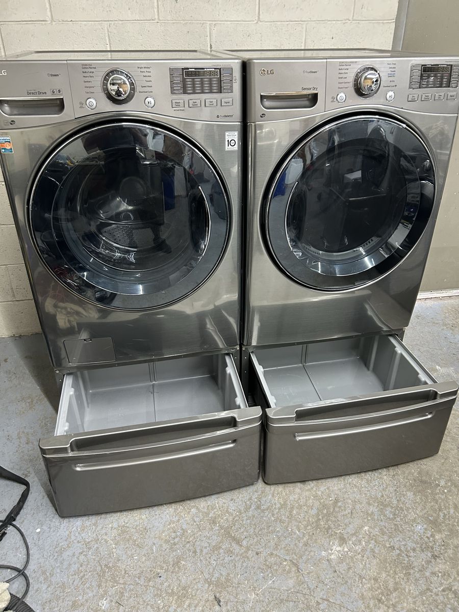 Lg stainless washer and dryer set