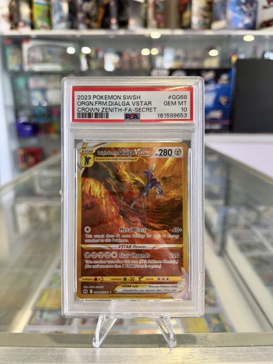 Pokemon 2023 Origin Forme Dialga VSTAR GG68 Full Art Crown Zenith GEM MT PSA 10