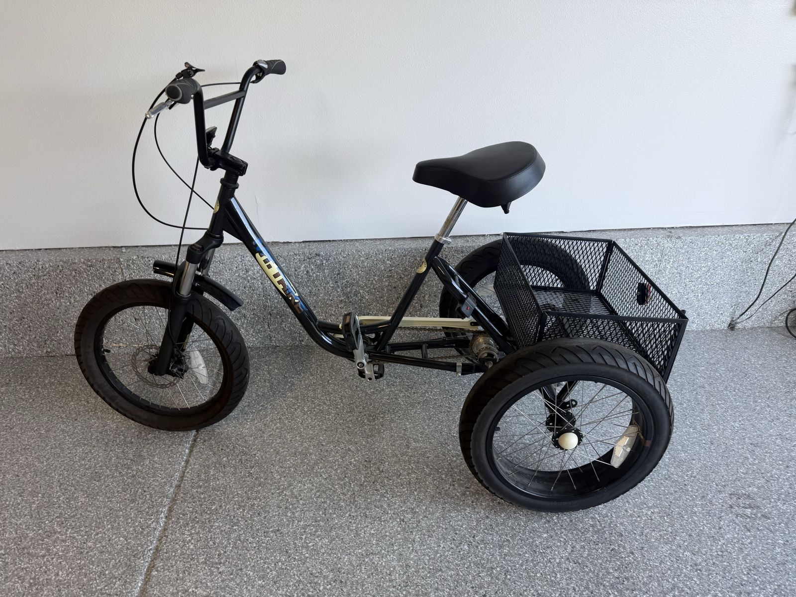 Adult Tricycle (Three Wheeled Bike) with Basket - Black