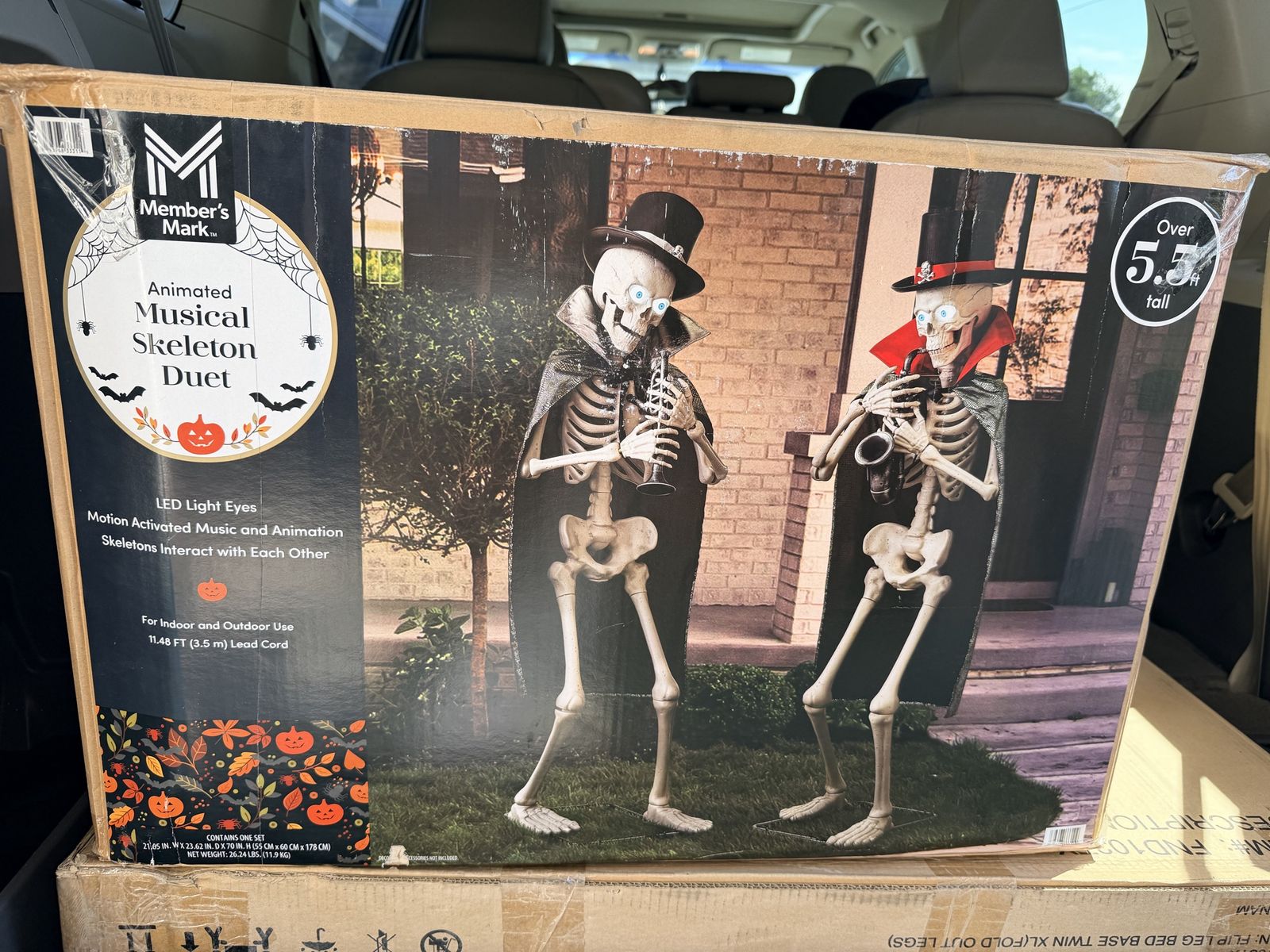 Member's Mark Animated Musical Skeleton Duet Set Over 5.5 ft