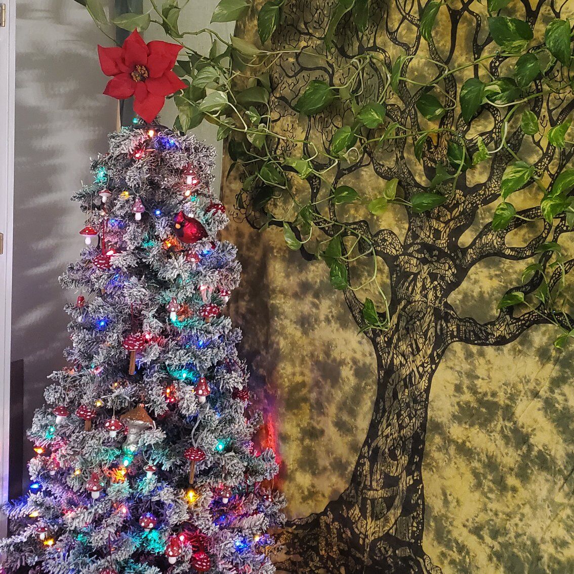 "Snowy"  faux Christmas tree