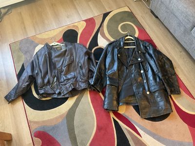 Vintage Philadelphia patrolman. Motorcycle jackets vanson. Massachusetts brown black