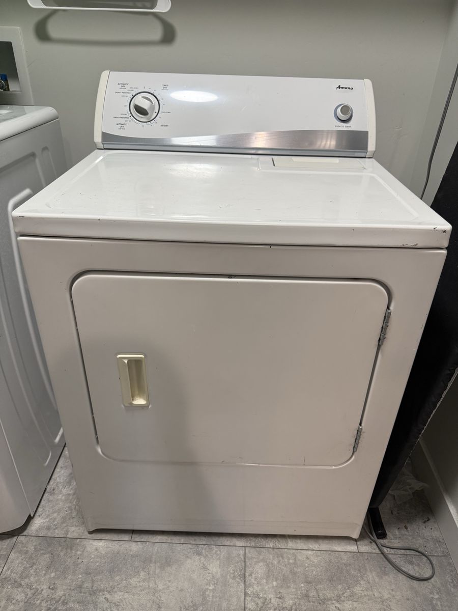 Amana White Electric Front Load Laundry Dryer