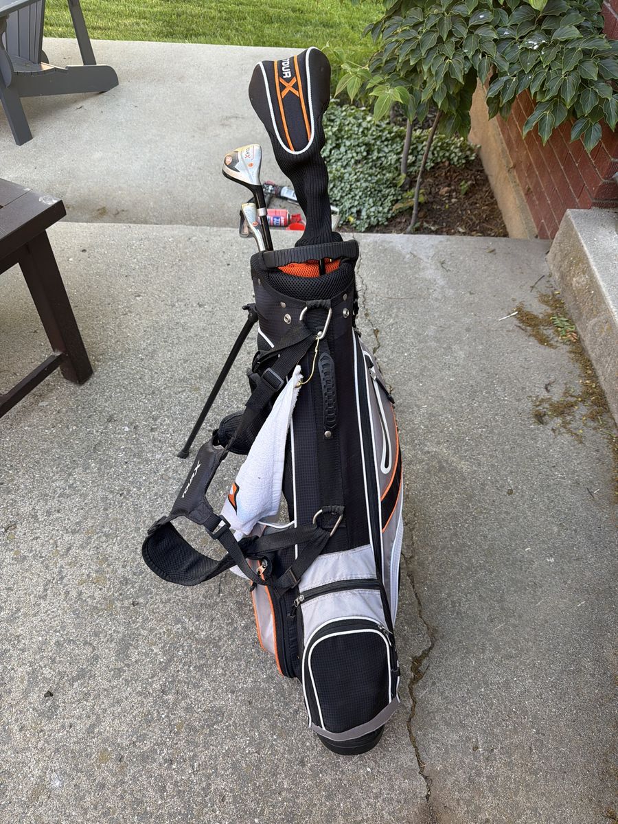 Tour x junior golf bag, irons, putter and driver