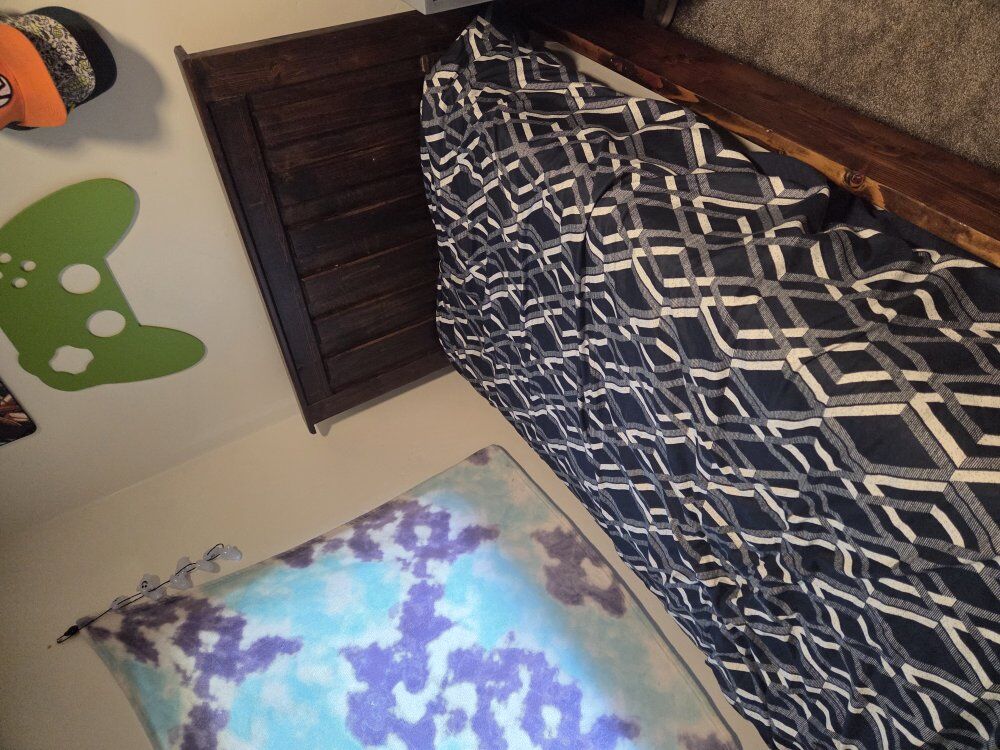 Hand built twin bed frame