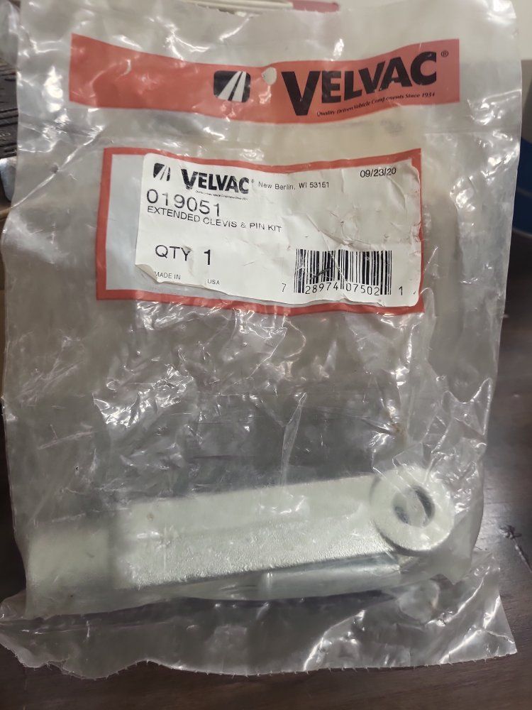 VELVAC 28974 07502 1 Clevis & Pin Kit - New Old Stock Auto Part