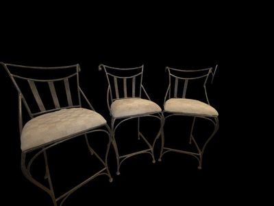 Set of 3 Metal Bar Stools – Counter Height, Sturdy & Stylish