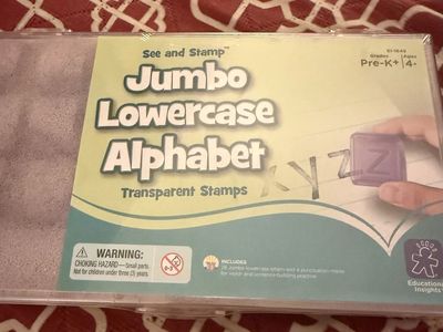 Educational Insights See and Stamp Jumbo Lowercase Alphabet Transparent Stamps Set